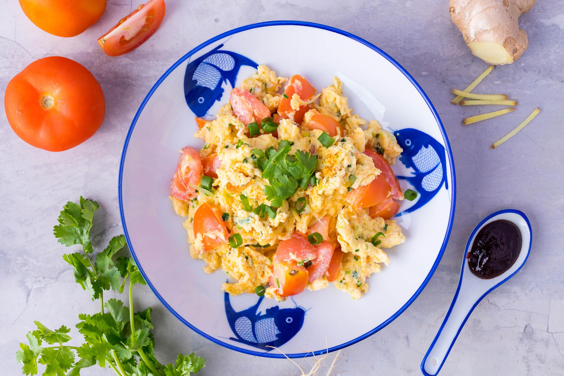 Chinese Style Scrambled Egg With Tomato